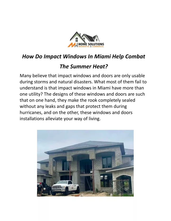 how do impact windows in miami help combat