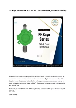 pe kayo series gaxce sensors environmental health