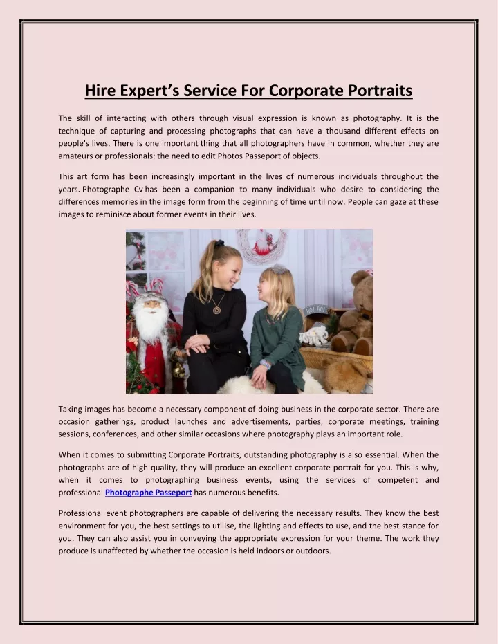 hire expert s service for corporate portraits