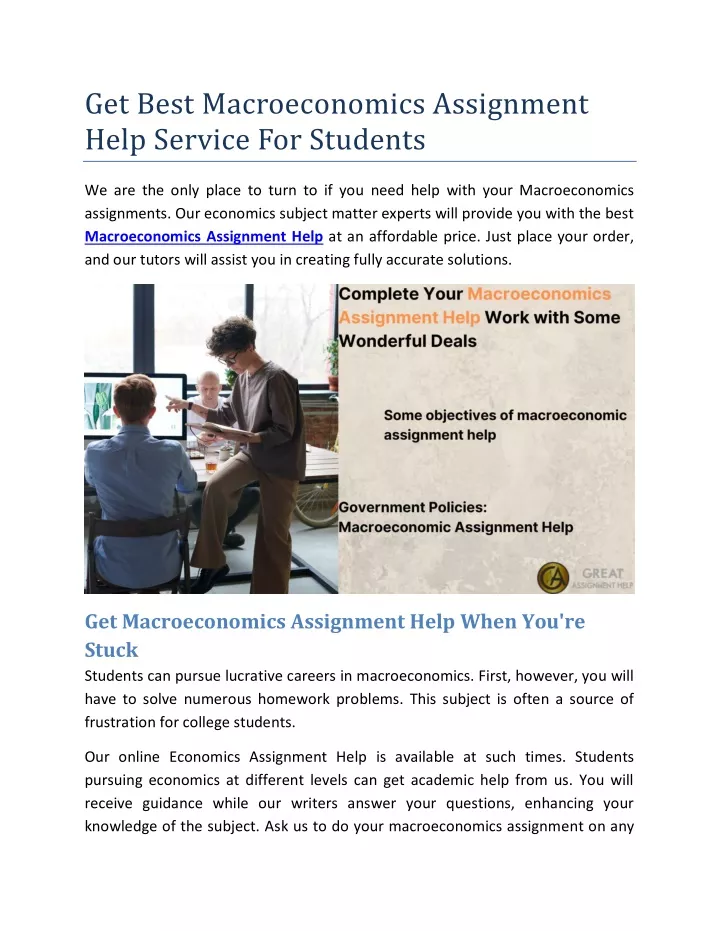 get best macroeconomics assignment help service