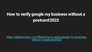 How to verify google my business without a postcard_2022