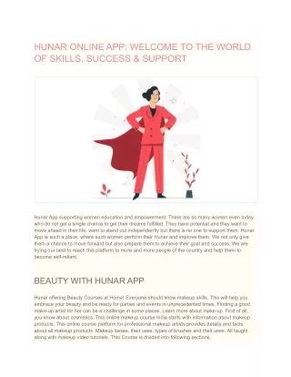hunar online app welcome to the world of skills