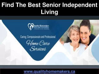 Find The Best Senior Independent Living