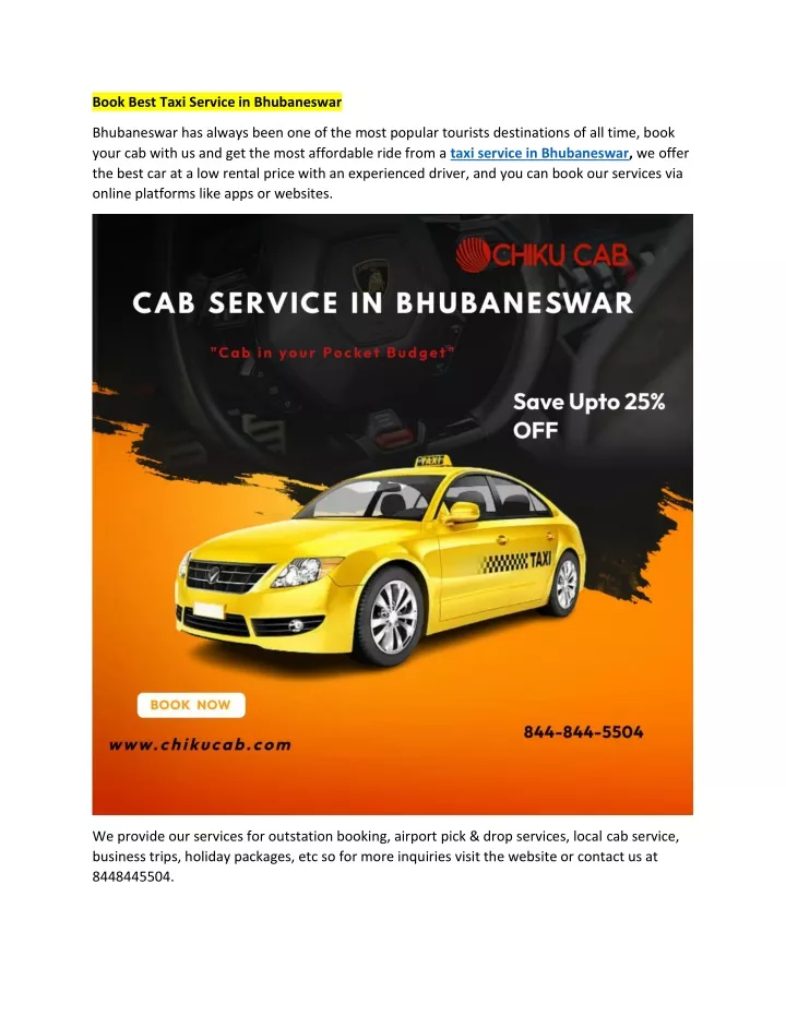 book best taxi service in bhubaneswar