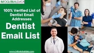 100 verified list of dentist email addresses