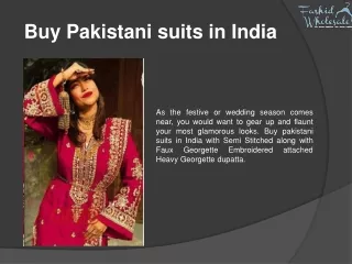 Buy pakistani suits in india