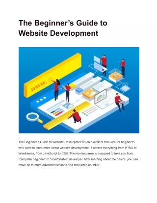 the beginner s guide to website development