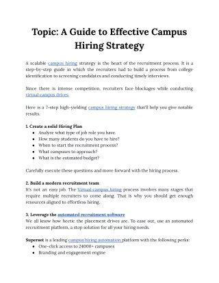 PDF _ Effective campus hiring strategy - Guide