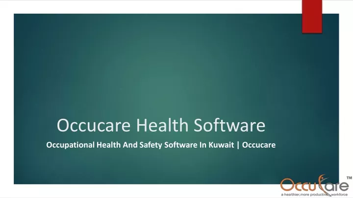 occucare health software