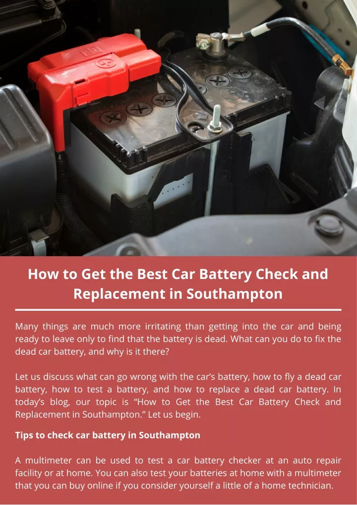 how to get the best car battery check