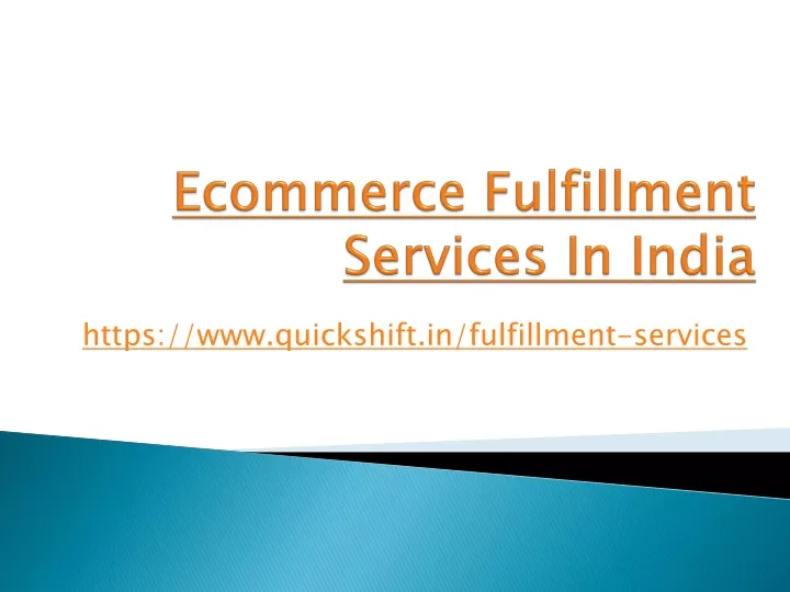 ecommerce fulfillment services in india