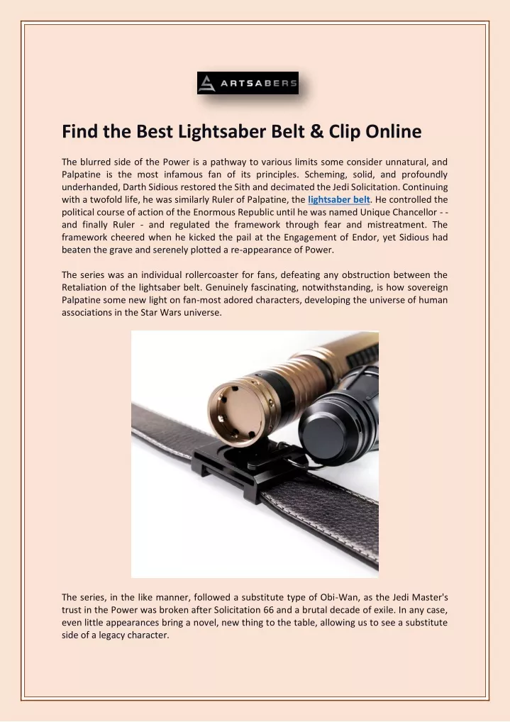 find the best lightsaber belt clip online