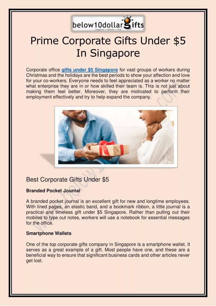 prime corporate gifts under 5 in singapore
