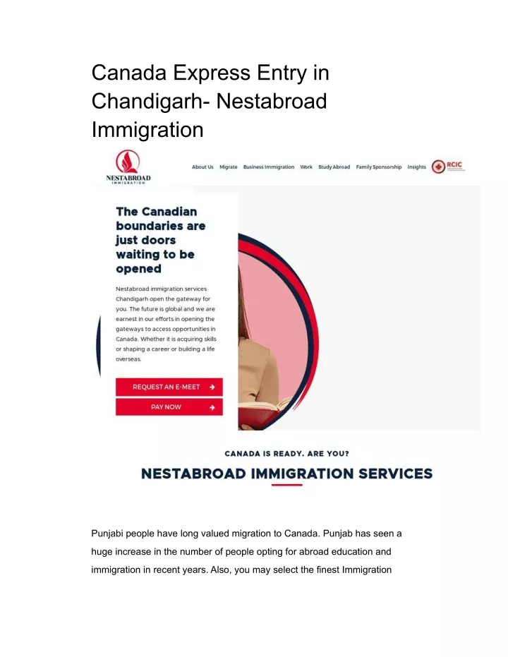 canada express entry in chandigarh nestabroad