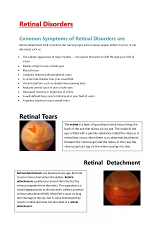 Retinal Disorders Treatment In Mumbai, India
