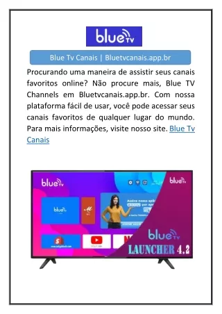 Blue Tv Canais | Bluetvcanais.app.br