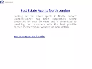 Best Estate Agents North London  Blueprint-co.net
