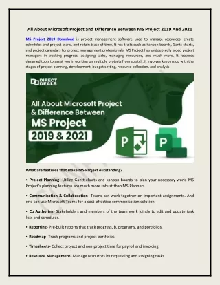 all about microsoft project and difference