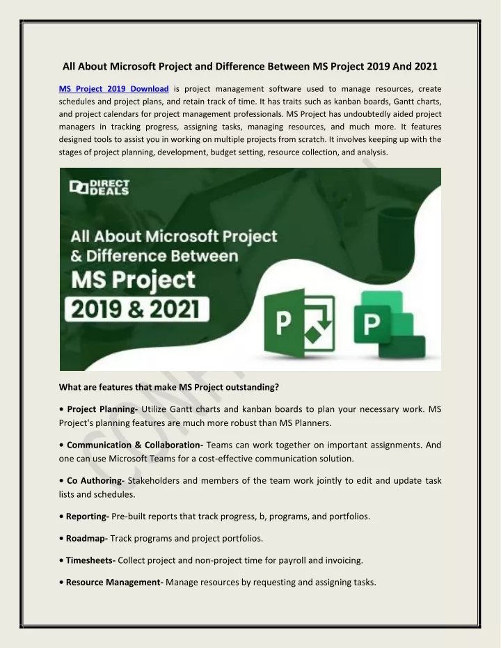 all about microsoft project and difference