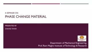 a seminar on phase change material