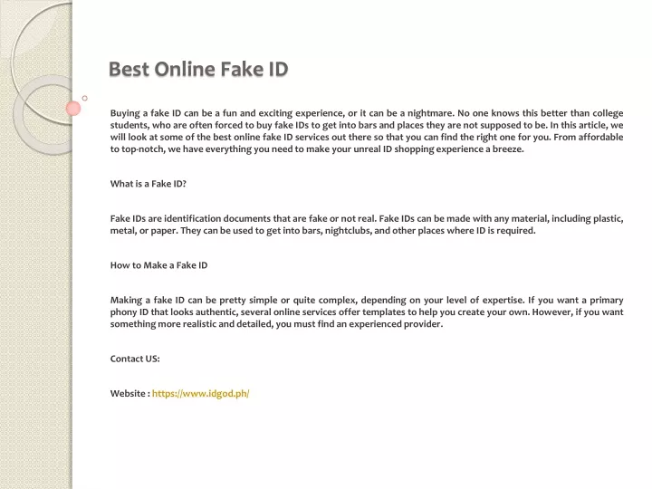 best online fake id