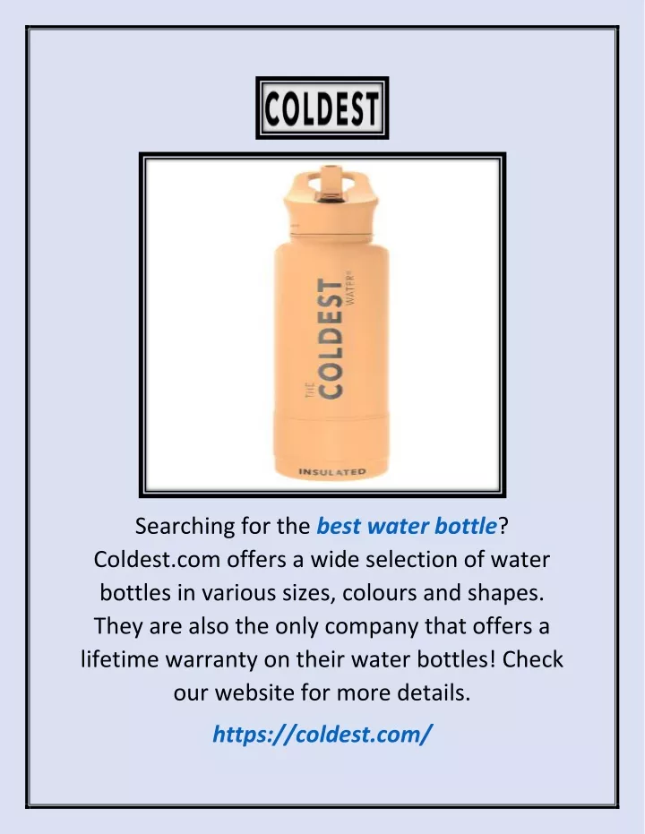 searching for the best water bottle coldest