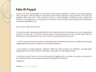 fake id paypal