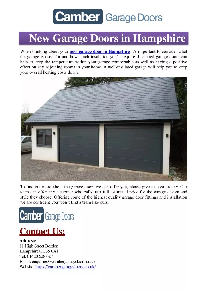 new garage doors in hampshire