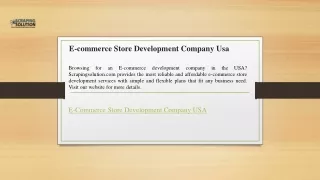 E-commerce Store Development Company Usa  Scrapingsolution.com