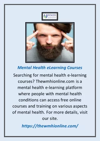 Mental Health e-Learning Courses | Thewmhionline.com