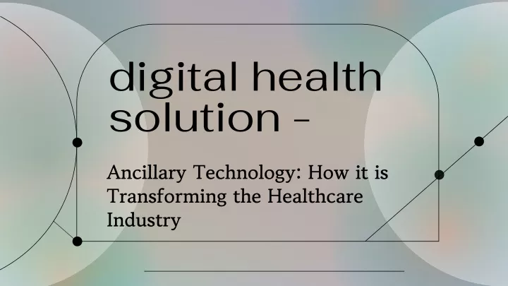 digital health solution