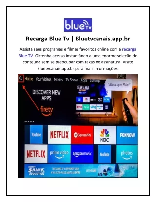 Recarga Blue Tv  Bluetvcanais.app.br