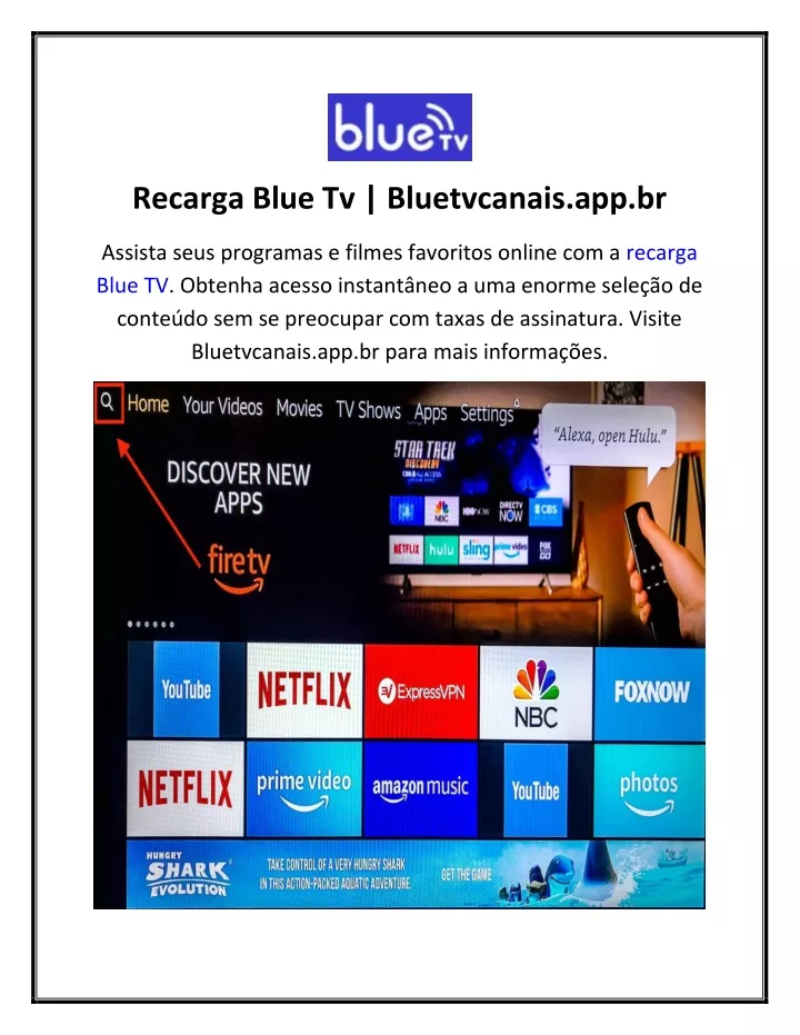 recarga blue tv bluetvcanais app br