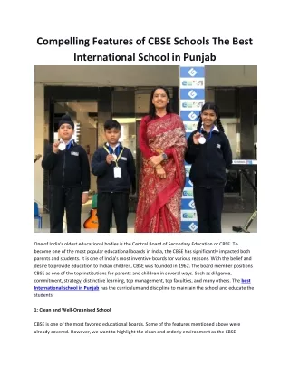 Best International school in Punjab