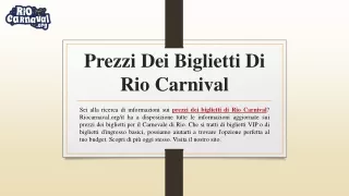 Prezzi Dei Biglietti Di Rio Carnival | Riocarnaval.org/it