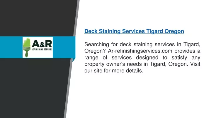 deck staining services tigard oregon searching