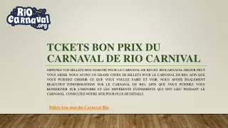 Tckets bon prix du Carnaval de Rio Carnival | Riocarnaval.org/fr