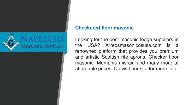 checkered floor masonic looking for the best