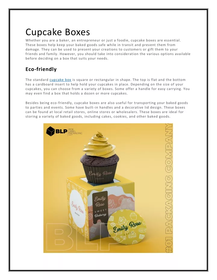 cupcake boxes whether you are a baker