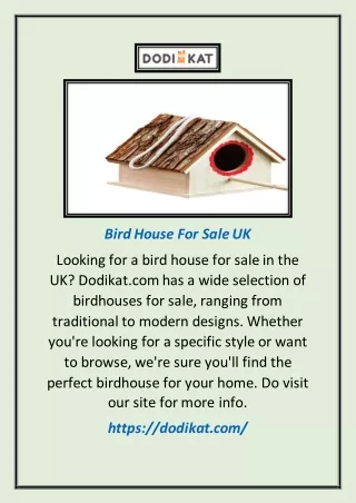 Bird House For Sale Uk | Dodikat.com