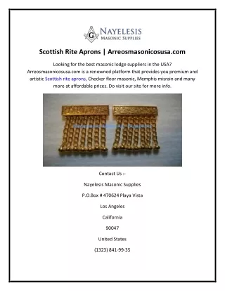 scottish rite aprons arreosmasonicosusa com