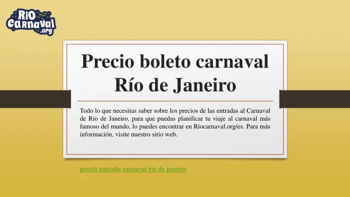 precio boleto carnaval r o de janeiro