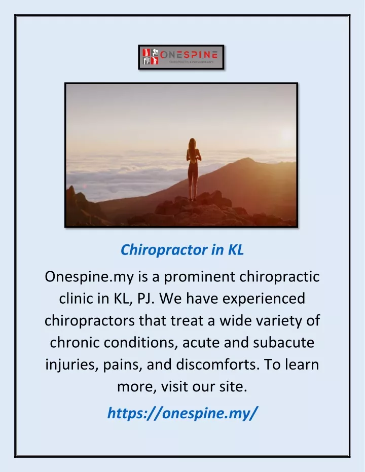 chiropractor in kl