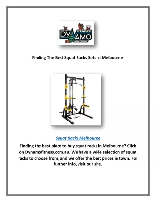 finding the best squat racks sets in melbourne