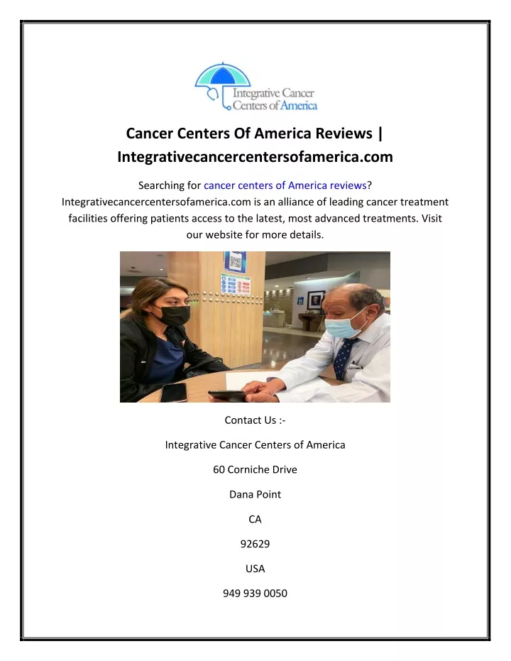 cancer centers of america reviews