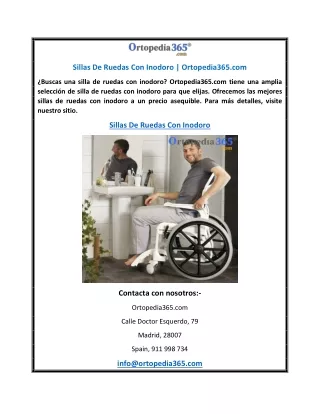 sillas de ruedas con inodoro ortopedia365 com