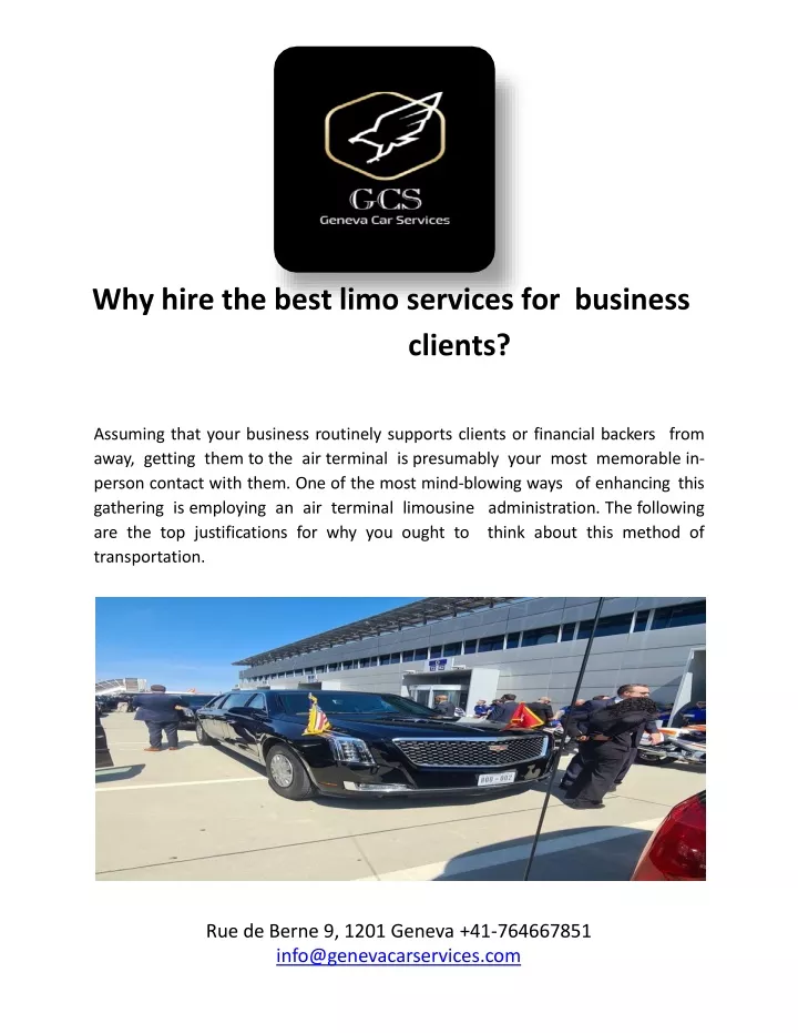 why hire the best limo services for business clients