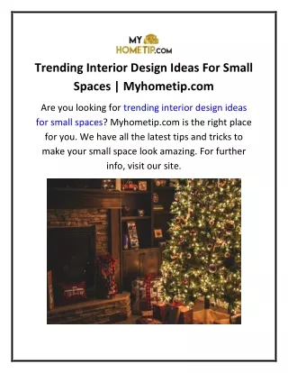 trending interior design ideas for small spaces