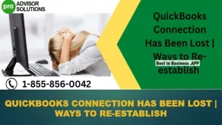 quickbooks connection has been lost ways to re establish