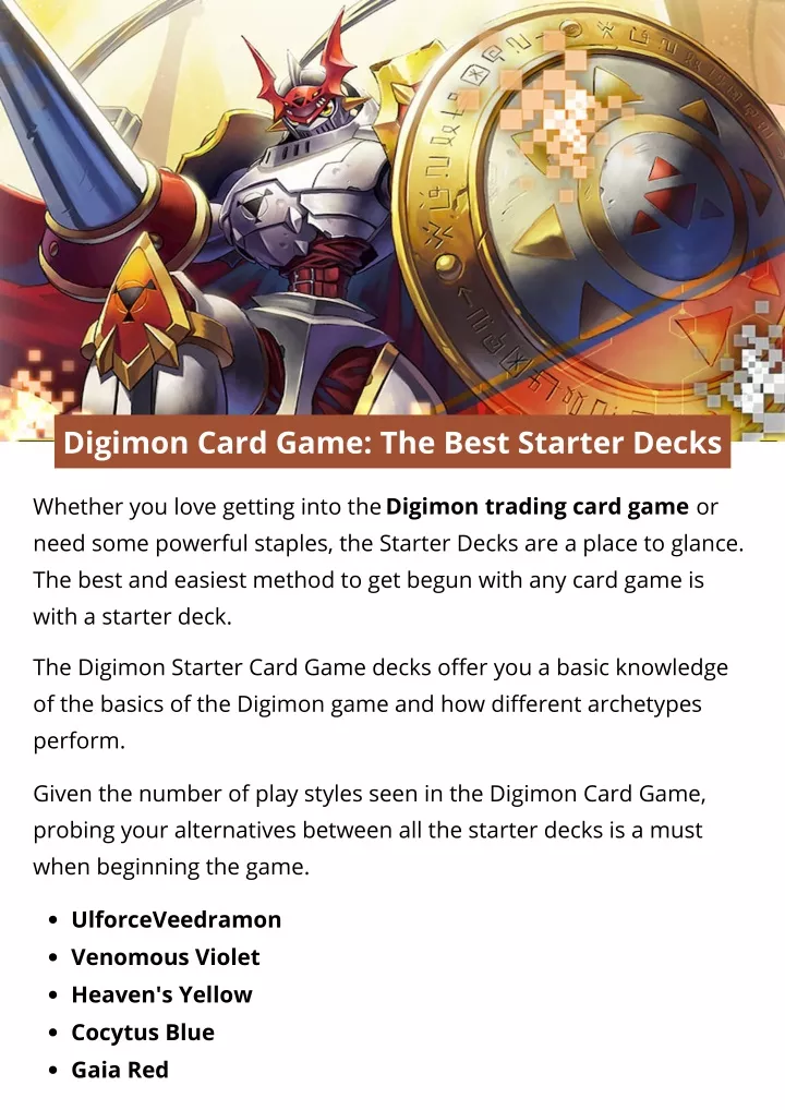 digimon card game the best starter decks
